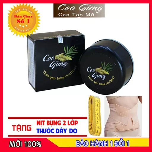 Cao Gừng Tan Mỡ Bụng Chính Hãng ( tặng kèm đai nịt bụng định hình )