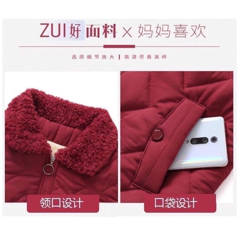Áo khoác lót lông tặng bà /mẹ