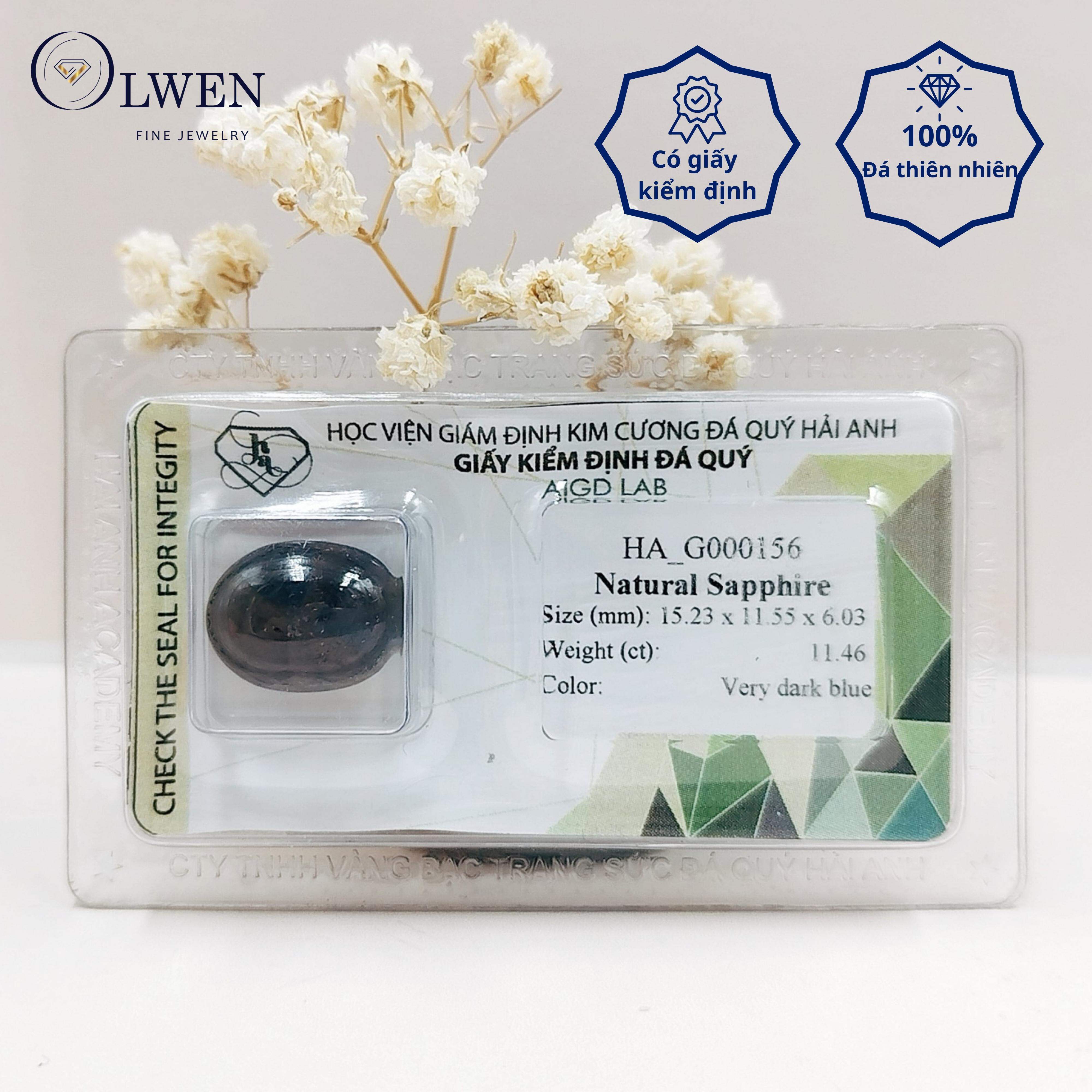 Viên Đá Sapphire Thiên Nhiên HA-G000156 Olwen