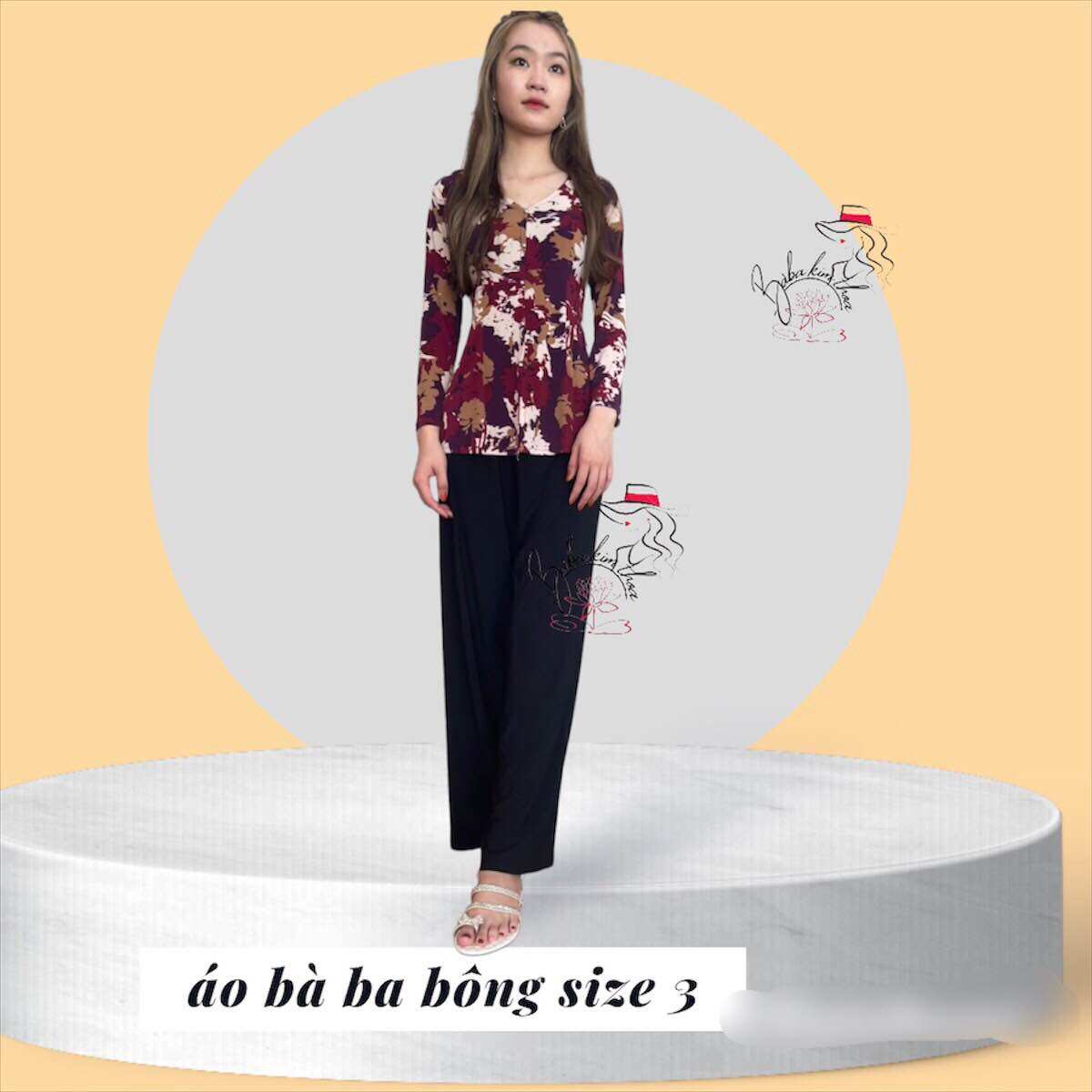 Áo bà ba bông may sẵn (từ 40-70kg )(áo ko kèm quần)