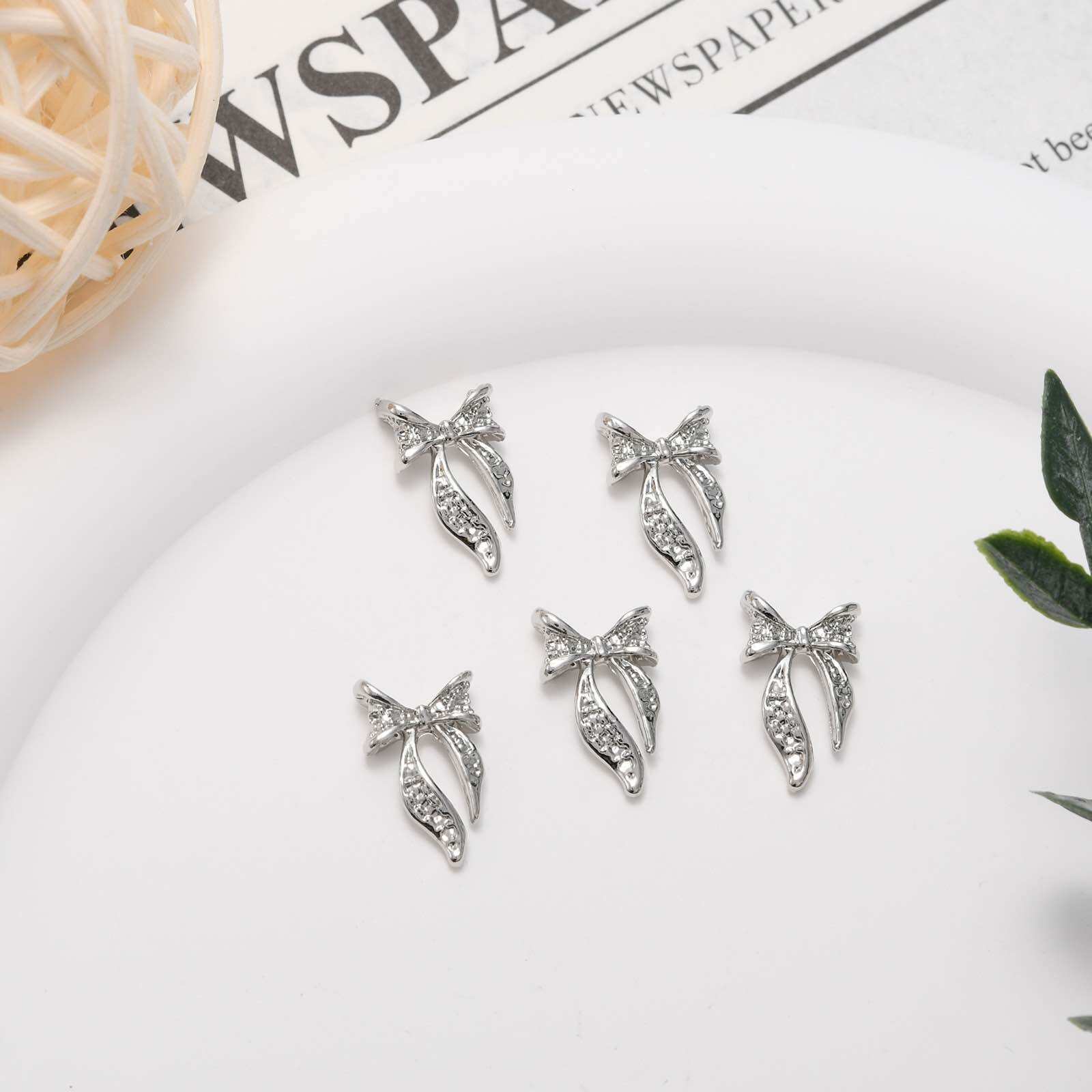 Set 5 charm nơ kiểu trang trí móng tay siêu xinh