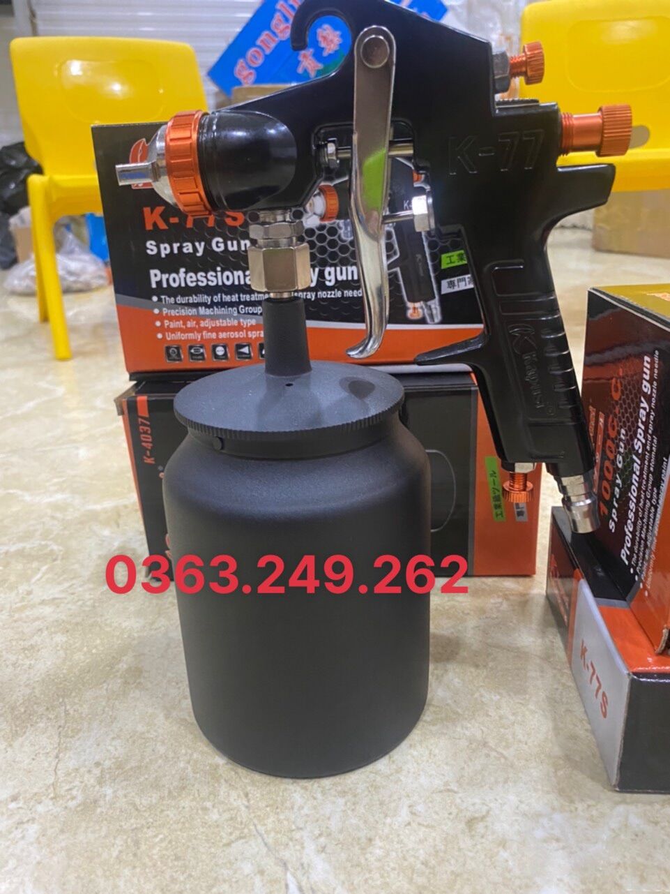 Súng phun sơn bình dưới 1000cc Kapusi