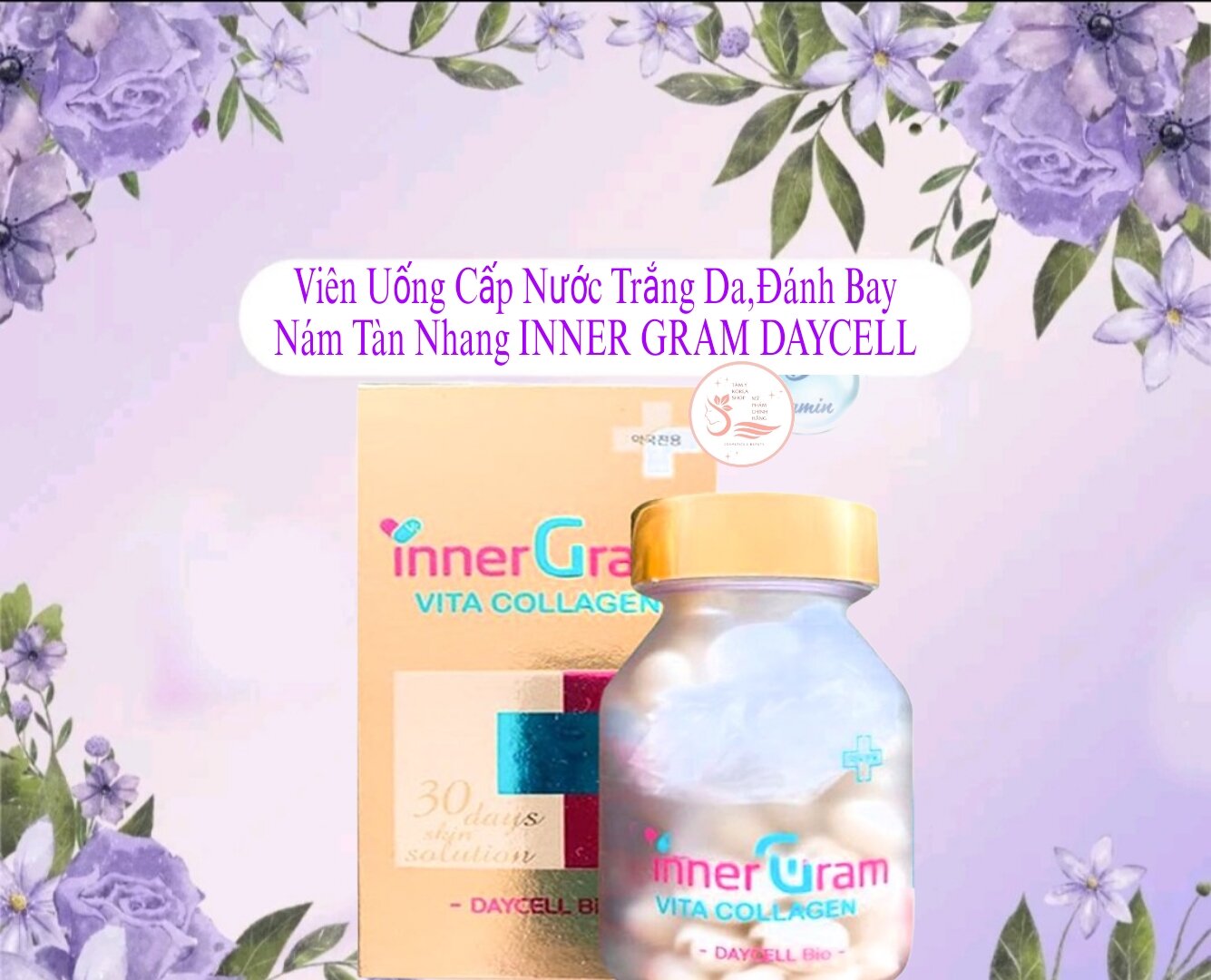 Viên Uống Trắng Da Cấp Nước INNER Gram Vita Collagen