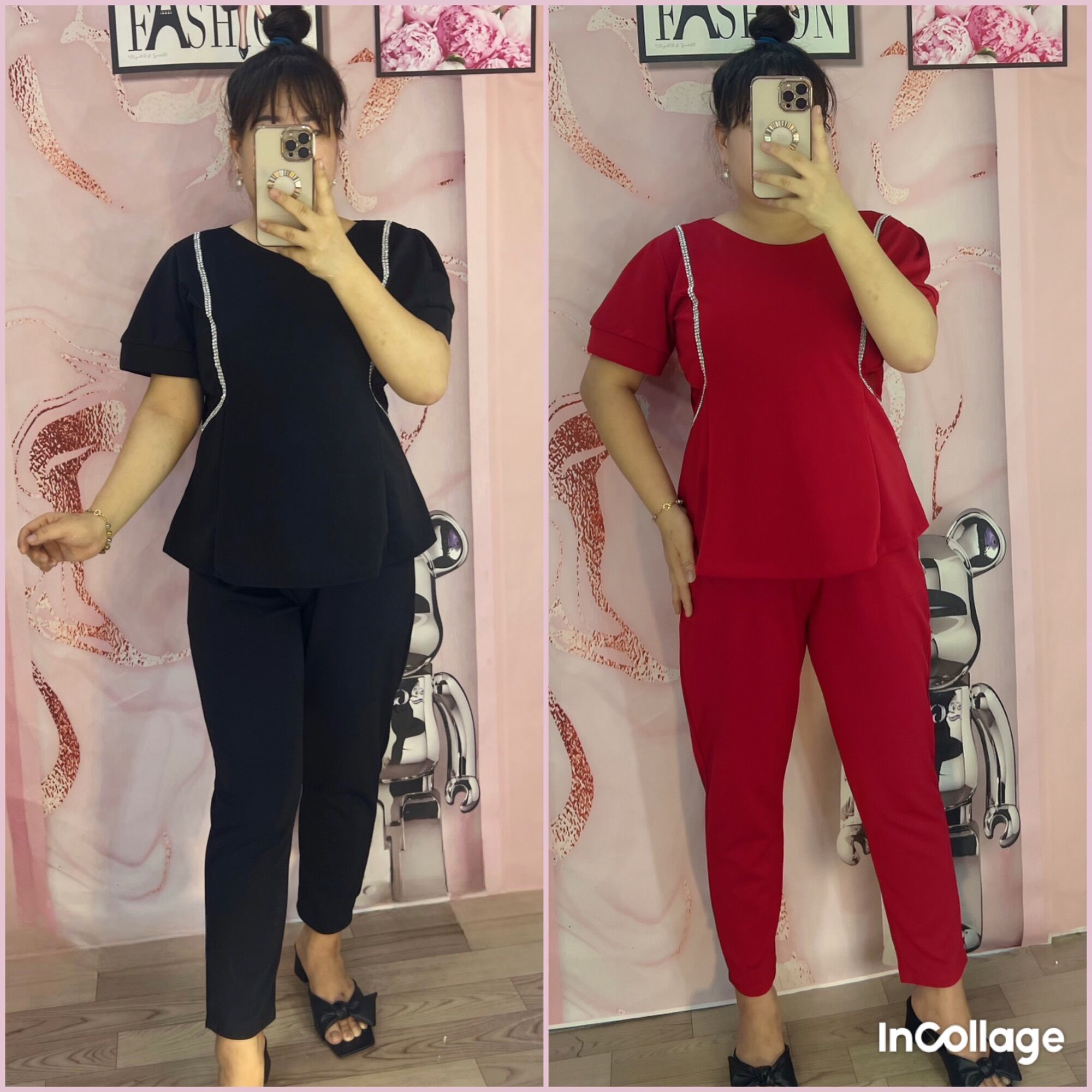 Bigszie 68kg đến 95kg sét bộ viền hạt đá sang chảnh