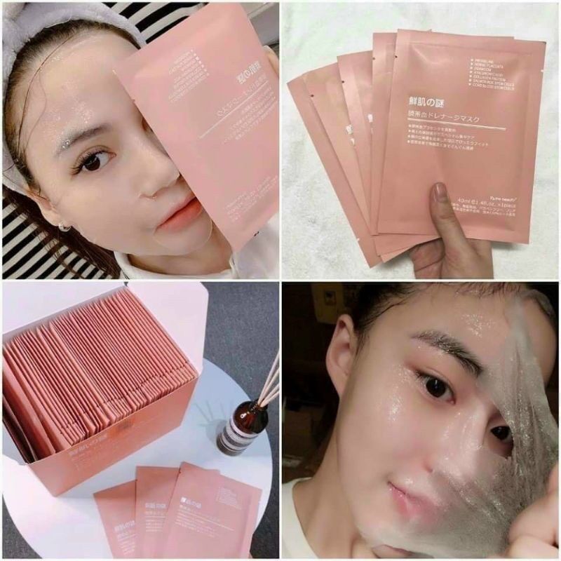 Mặt Nạ Dưỡng Da Nhau Thai Cừu Nhật Bản thùng 50 miếng