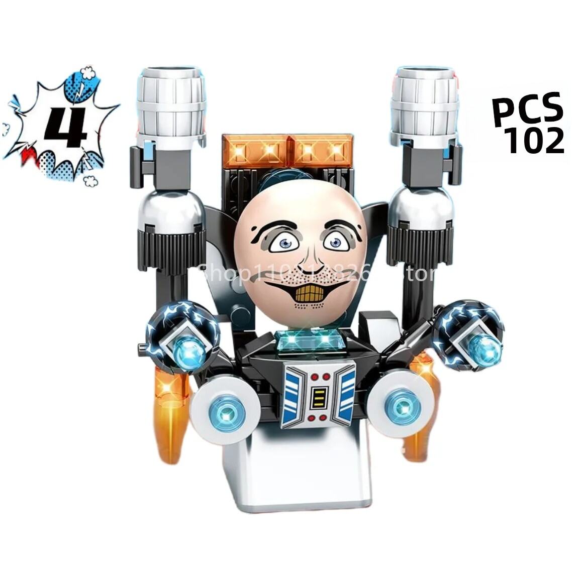 Bộ Đồ Chơi Lắp Ráp Skibidi Toilet Man Vs Monitor - Audio Man Titan Speaker Man Camera Man - Đồ Chơi