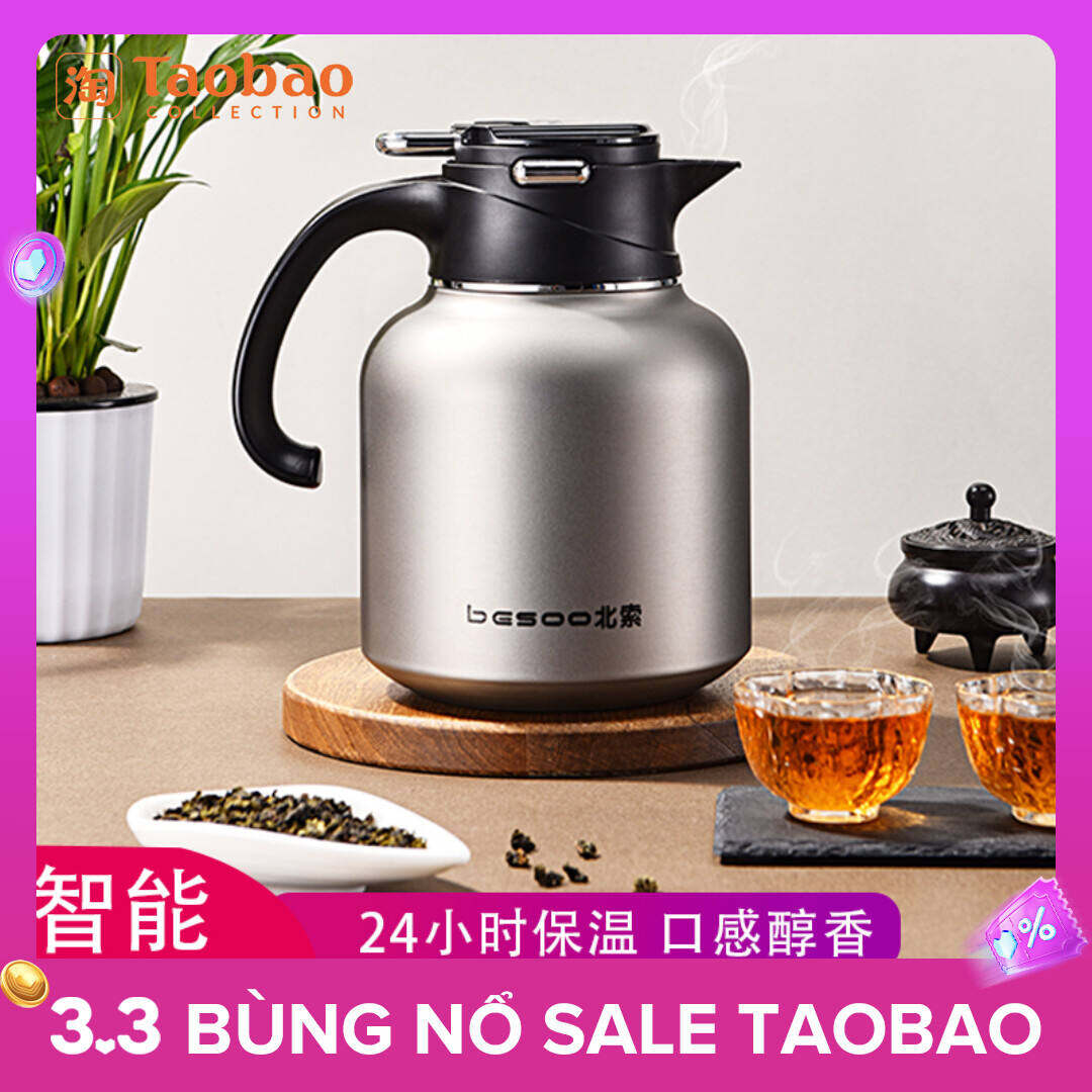 Ấm Trà Hầm Ruột Trong Kháng Khuẩn Gốm Sứ Ấm Ủ Ủ Inox 316 Ấm Pha Trà Trà Trắng Dung Tích Lớn Ấm Giữ Nhiệt Trà Ủ