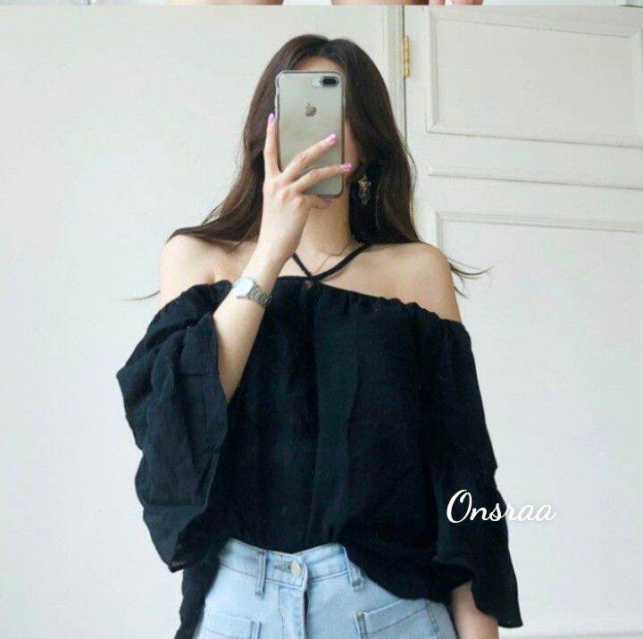 💯💔ÁO HỞ VAI NỮ TAY LOE ĐƠN GIẢN💯💔