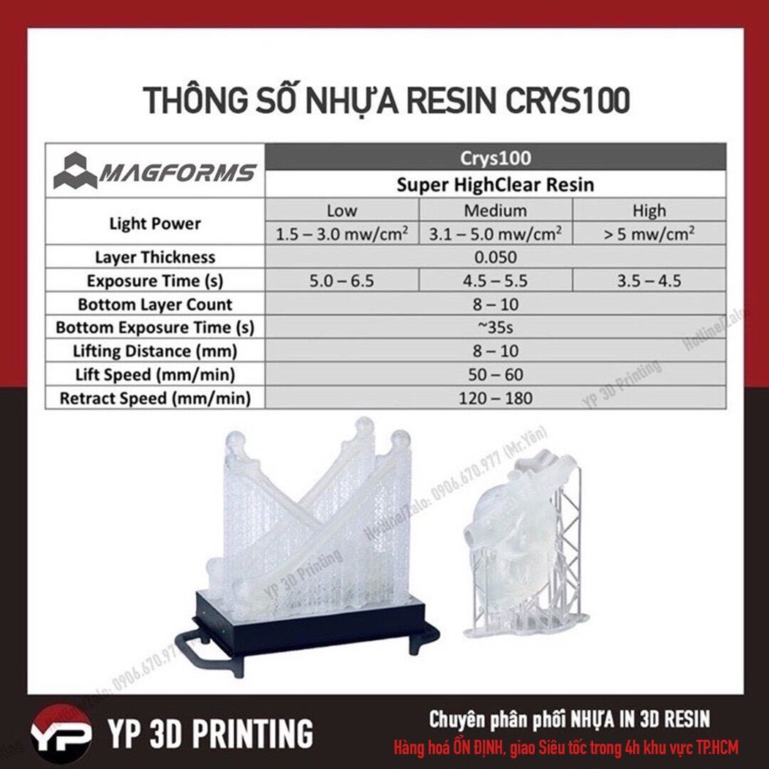 Nhựa in 3D Resin UV - MAGFORMS Crys100 1000ml