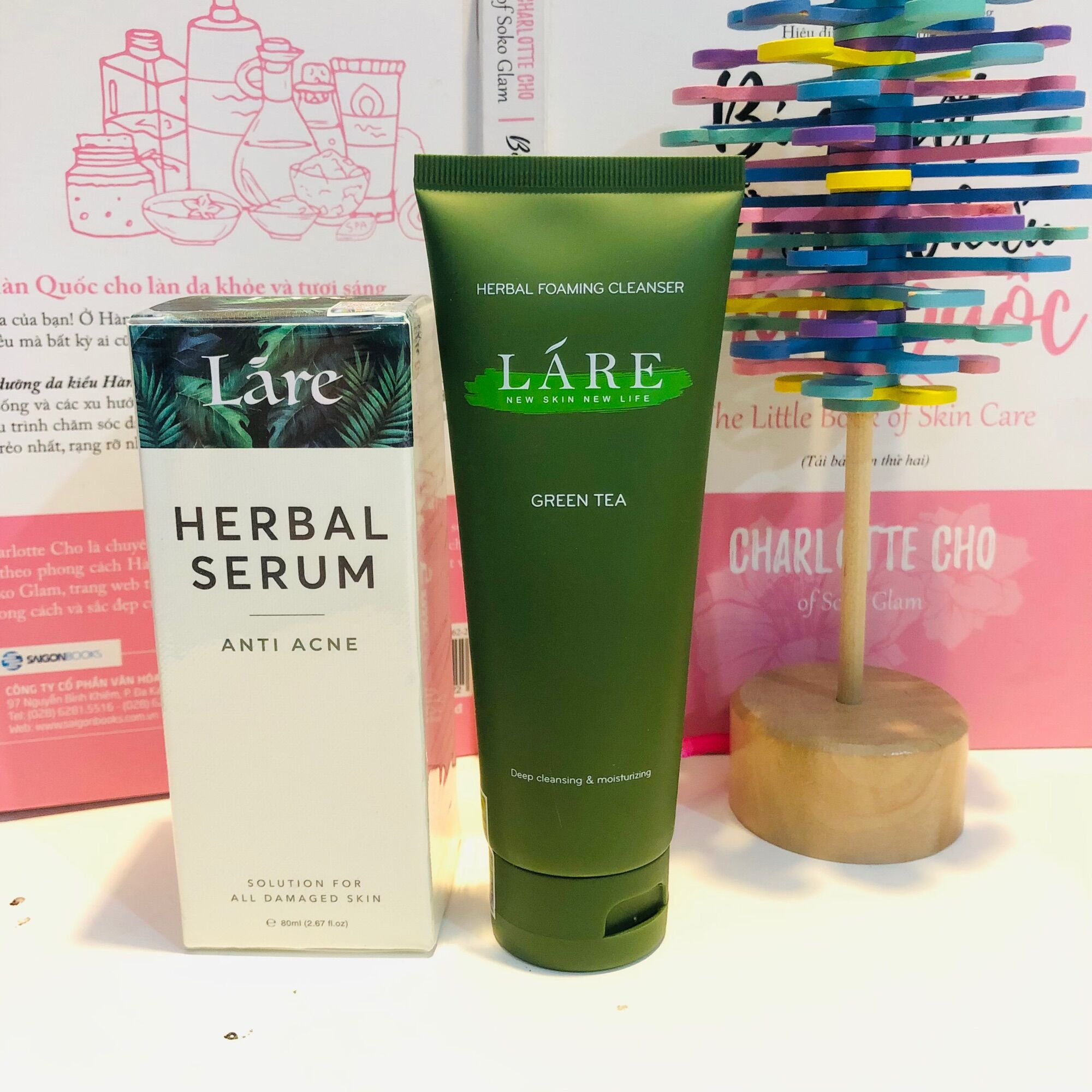 Combo Serum 80ml và Sữa rửa mặt 120ml Thanh Dược Lare