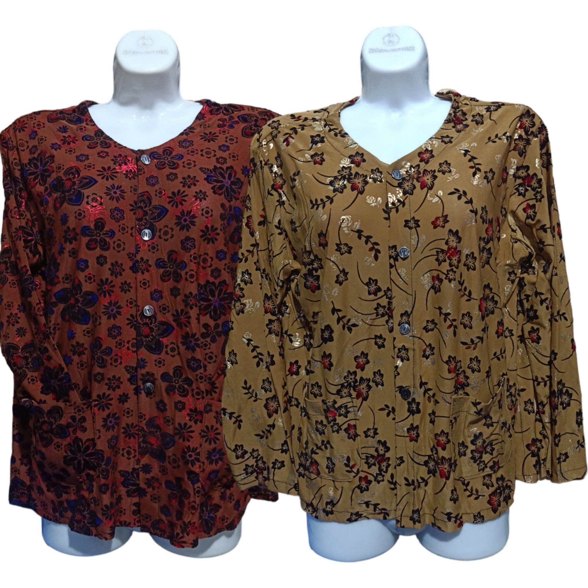 Áo bà ba bà già vải thun nhung ép co giãn mùa thu đông