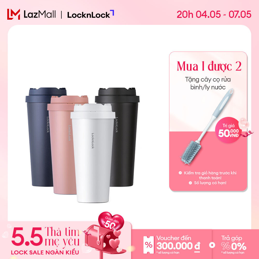 Bình giữ nhiệt Lock&Lock Energetic One Touch - 550ml-400ml - LHC3249 - Thép không gỉ - 4màu - nắp bậ