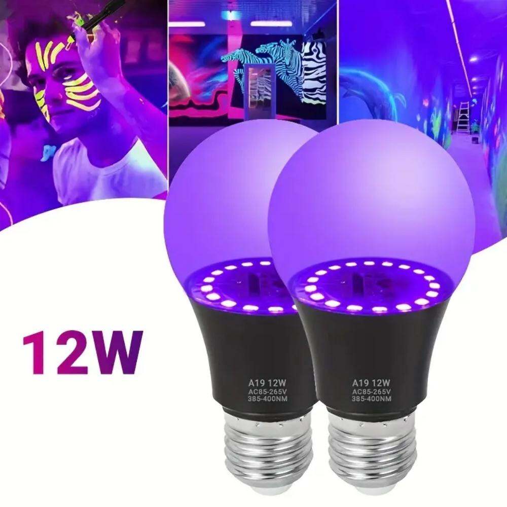 12W UV Tím Bóng Đèn LED Có Nắp Trong Suốt Huỳnh Quang Không Khí Trang Trí Cho Khách Sạn Đảng Ngôi Nhà Ma Ac 85-265V