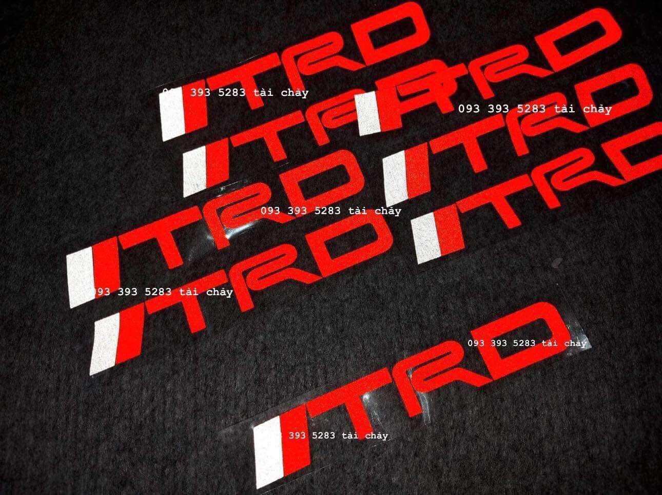 [ 1 MIẾNG ] TEM TRD TRONG SUỐT ĐỎ PHẢN QUANG LỘT DÀI 13CM