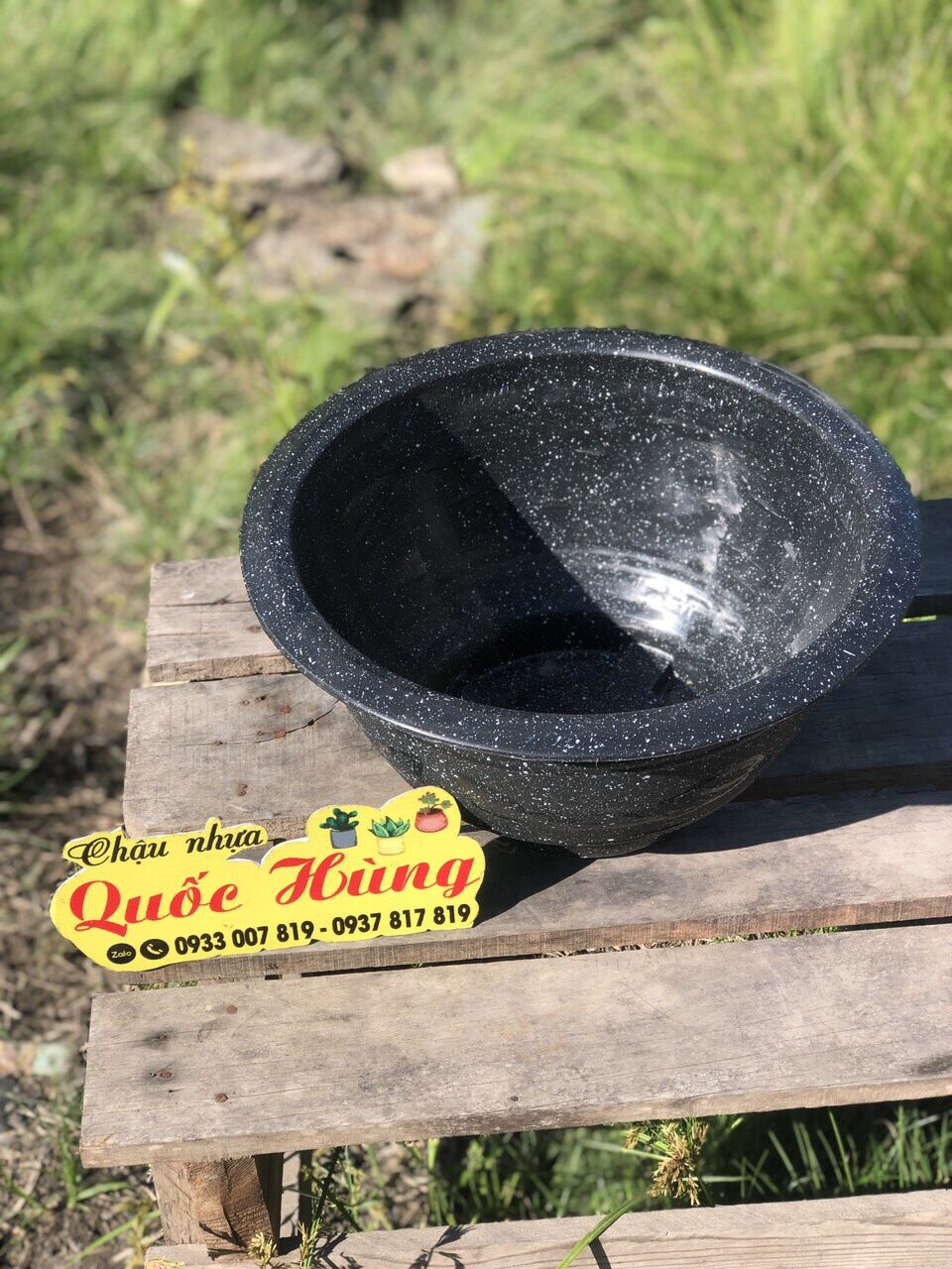 [ 5 cái ] Chậu nhựa trồng cây T48  Đen