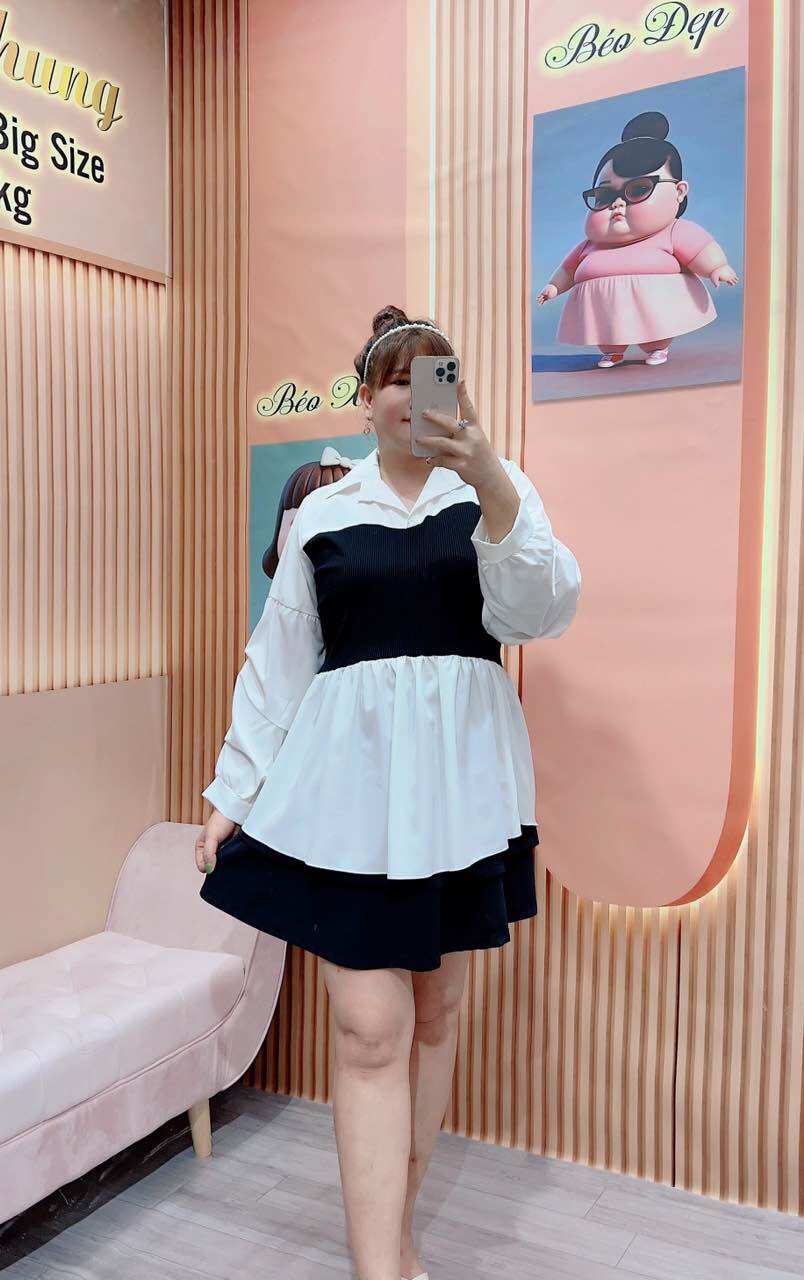 ÁO SƠMI KIỂU TAY BỒNG KIÊU SA Bigsize Nữ (60-95kg)