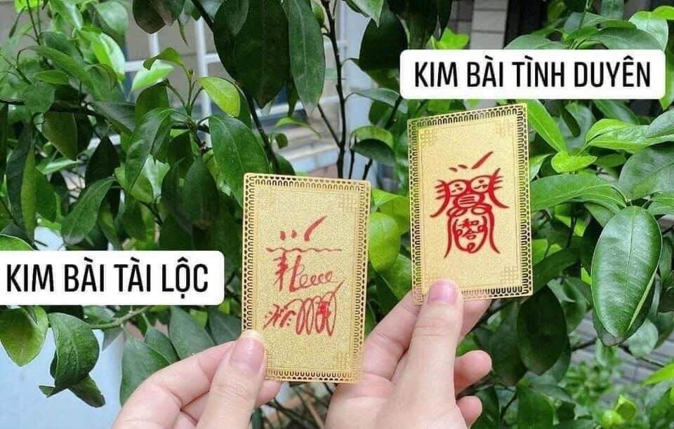 Bộ 2 kim bài tài lộc + tình duyên