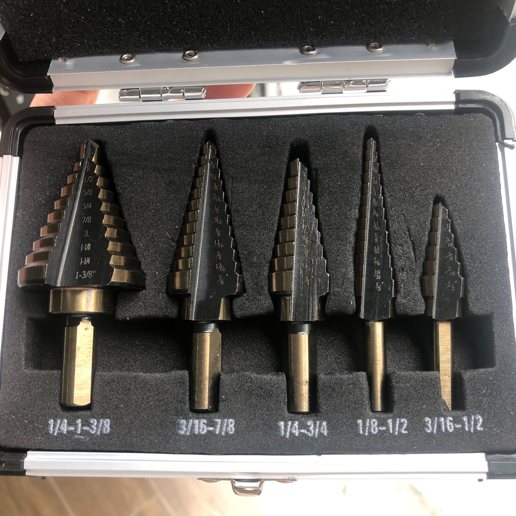 Mũi khoan tháp Nhật bộ 5 cây rất bền, đa tầng, nón, bước tháp, dễ sử dụng, tiện lợi