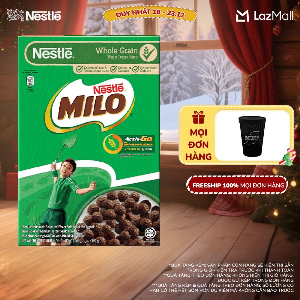   FREESHIP TOÀN QUỐC  Ngũ cốc ăn sáng MILO  Hộp 300g  