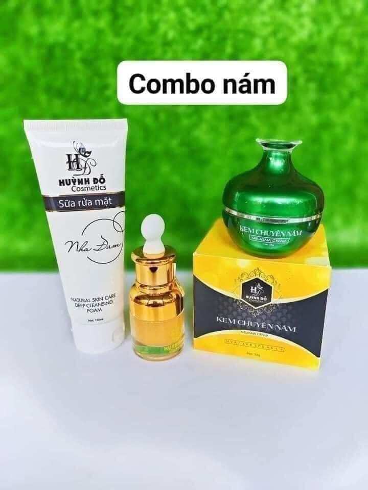Combo nám huỳnh đỗ 3 s phẫm 1 kem face 1 sirum 1 sữa rữa mặt chuyên nám sạm tàn nhang đồi mồi đc chét camera hàng chính hãng