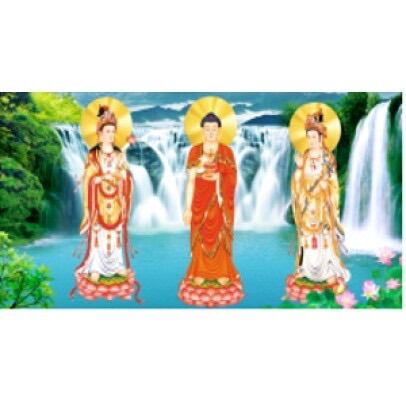 Tranh đá tam thế phật df848