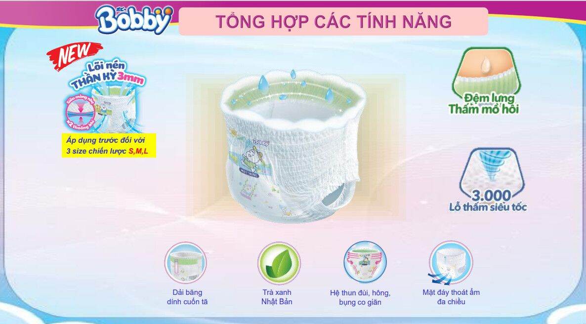 Tã/Bỉm Bobby quần đại xxxl24