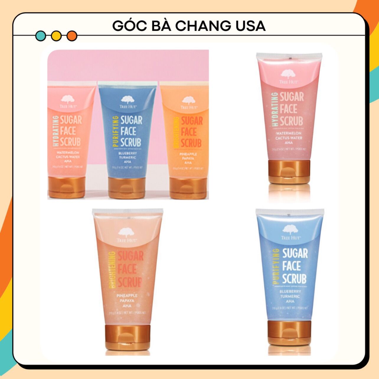 Kem Tẩy Tế Bào Chết Da Mặt Tree Hut - Tree Hut Sugar Face Scrub 210gram