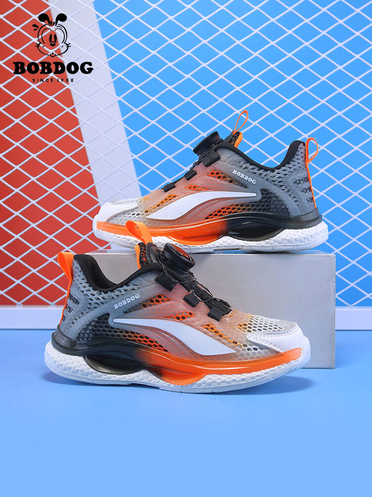Giày Thể Thao Bobdog Thoáng Khí Nhẹ Đế Mềm Lưới Cho Bé Trai Mùa Xuân Hè Chạy Bộ Giày Thể Thao Trẻ Em Thoáng Khí Chống Trượt