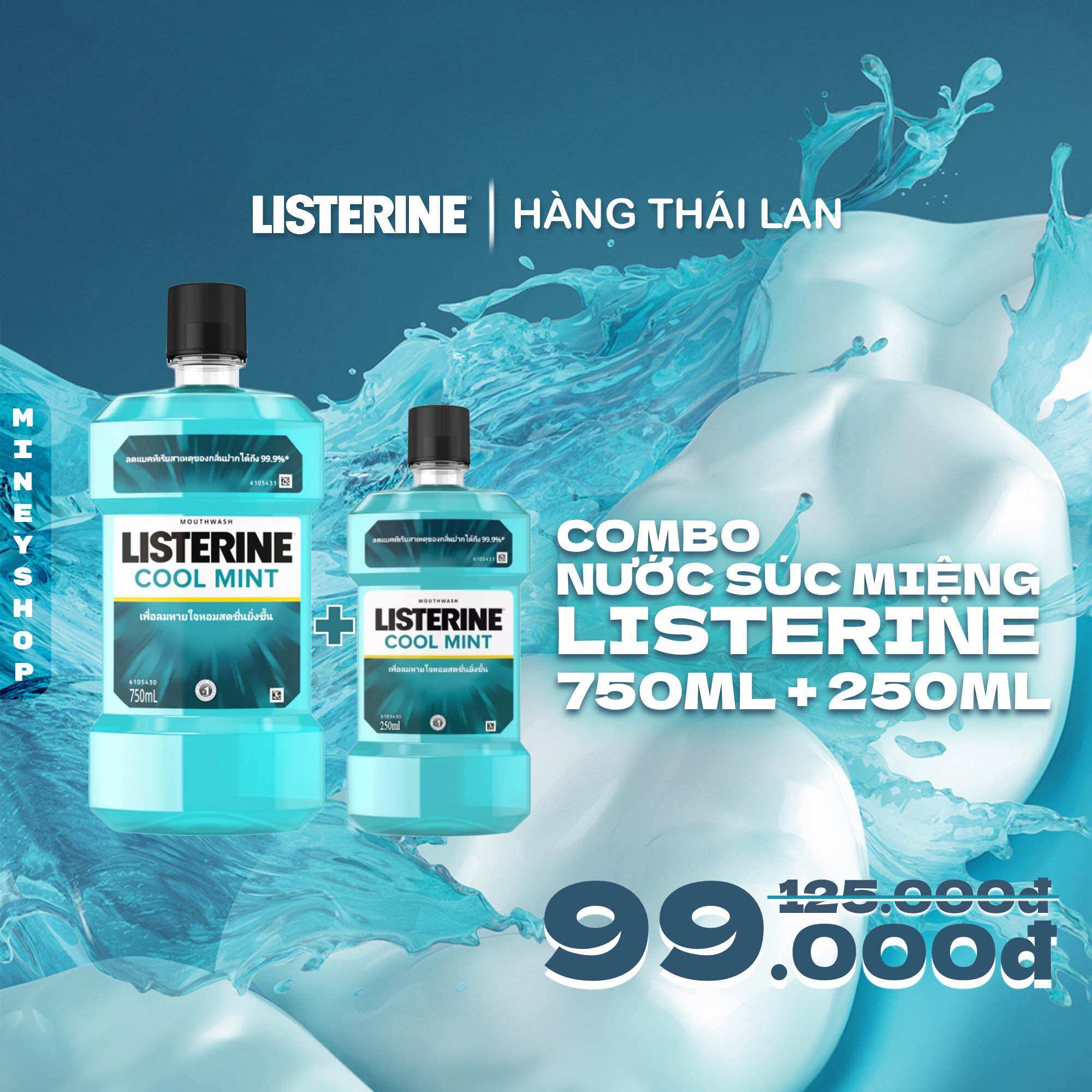 Nước Súc Miệng Listerine 750ml Thái