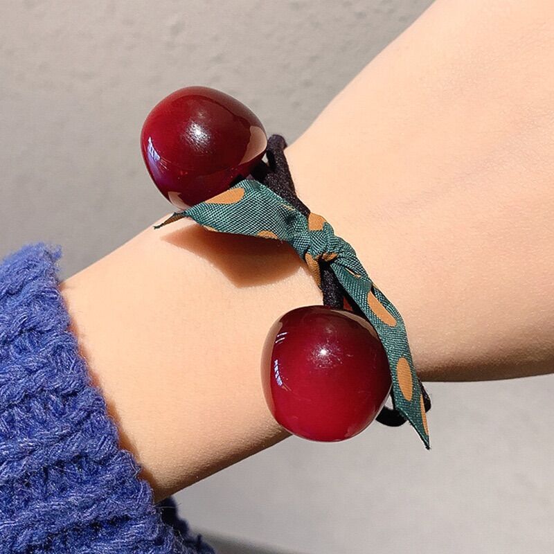 Dây buộc tóc hình trái cherry