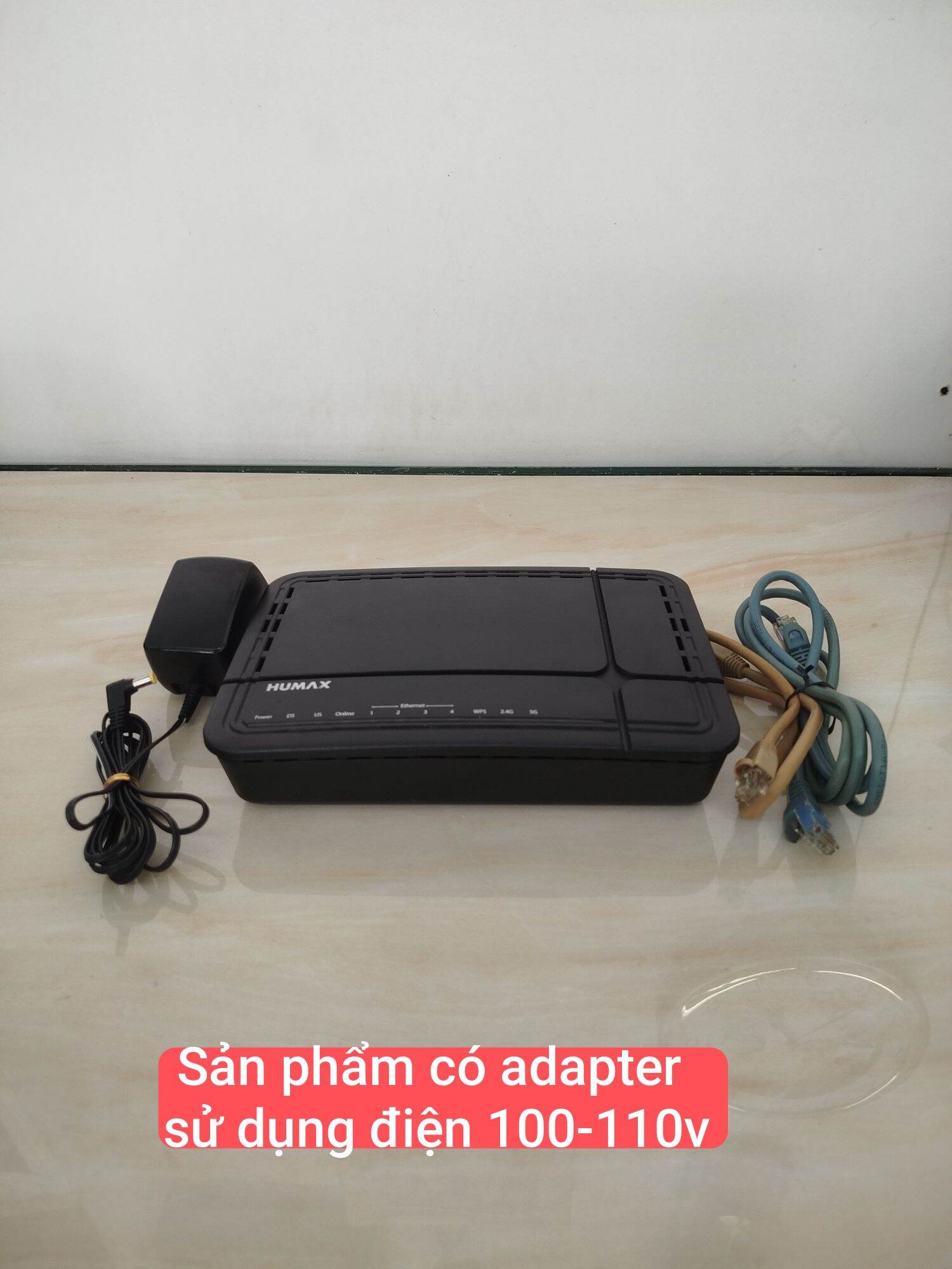 Modem/Router wifi không dây HUMAX HG100R-02JG, hàng bãi Nhật với adapter điện 100-110v.