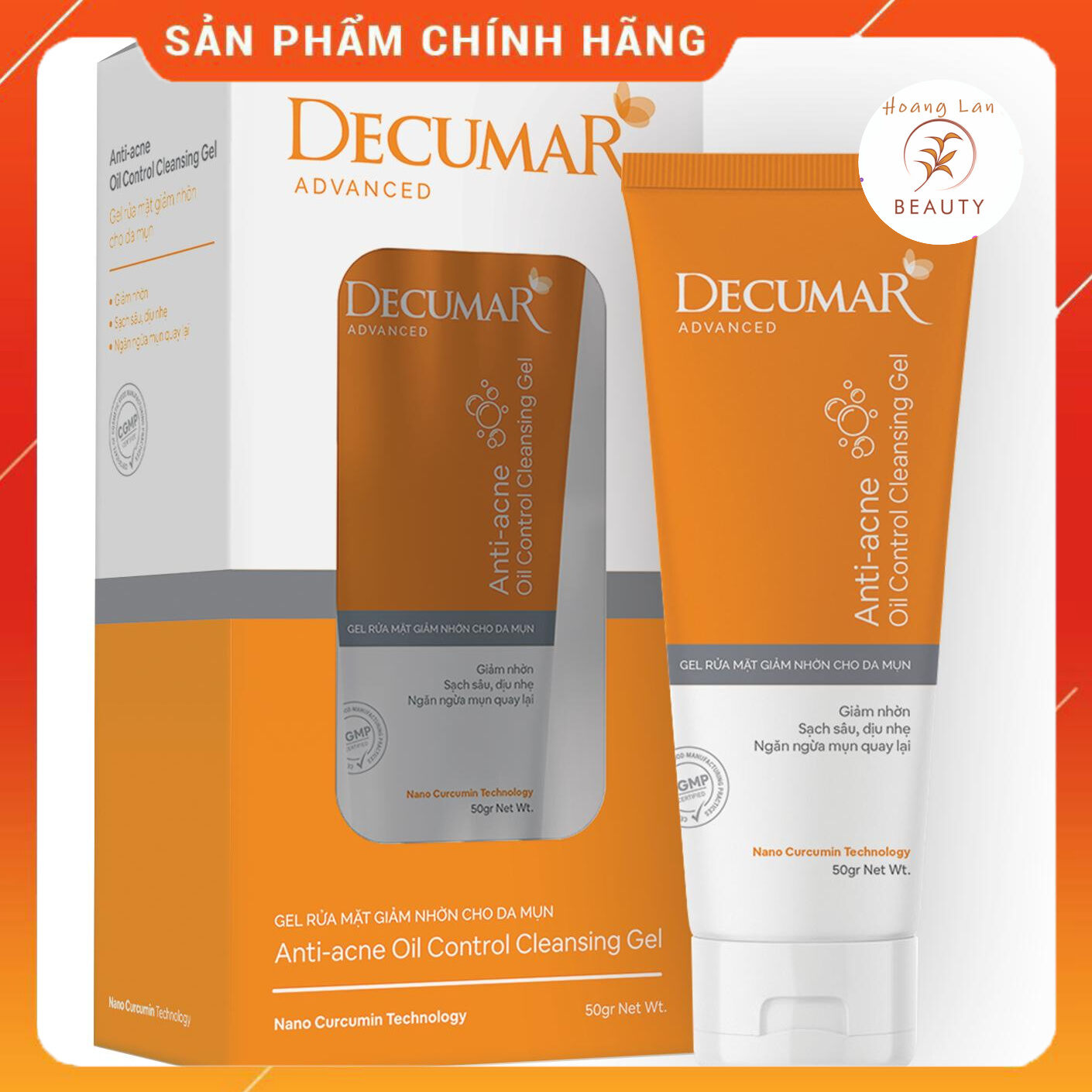 Gel rửa mặt decumar clean advanced 50gr