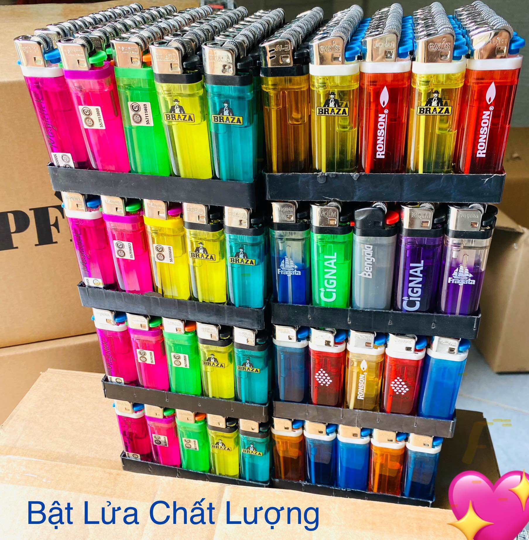 Combo/hộp 50 Cái Bật Lửa, hộp quẹt Chất Lượng đủ loại trong và đục, giá rẽ và mẫu mã đẹp, nhiều quà tặng hấp dẫn khi mua từ 1 combo nhé....