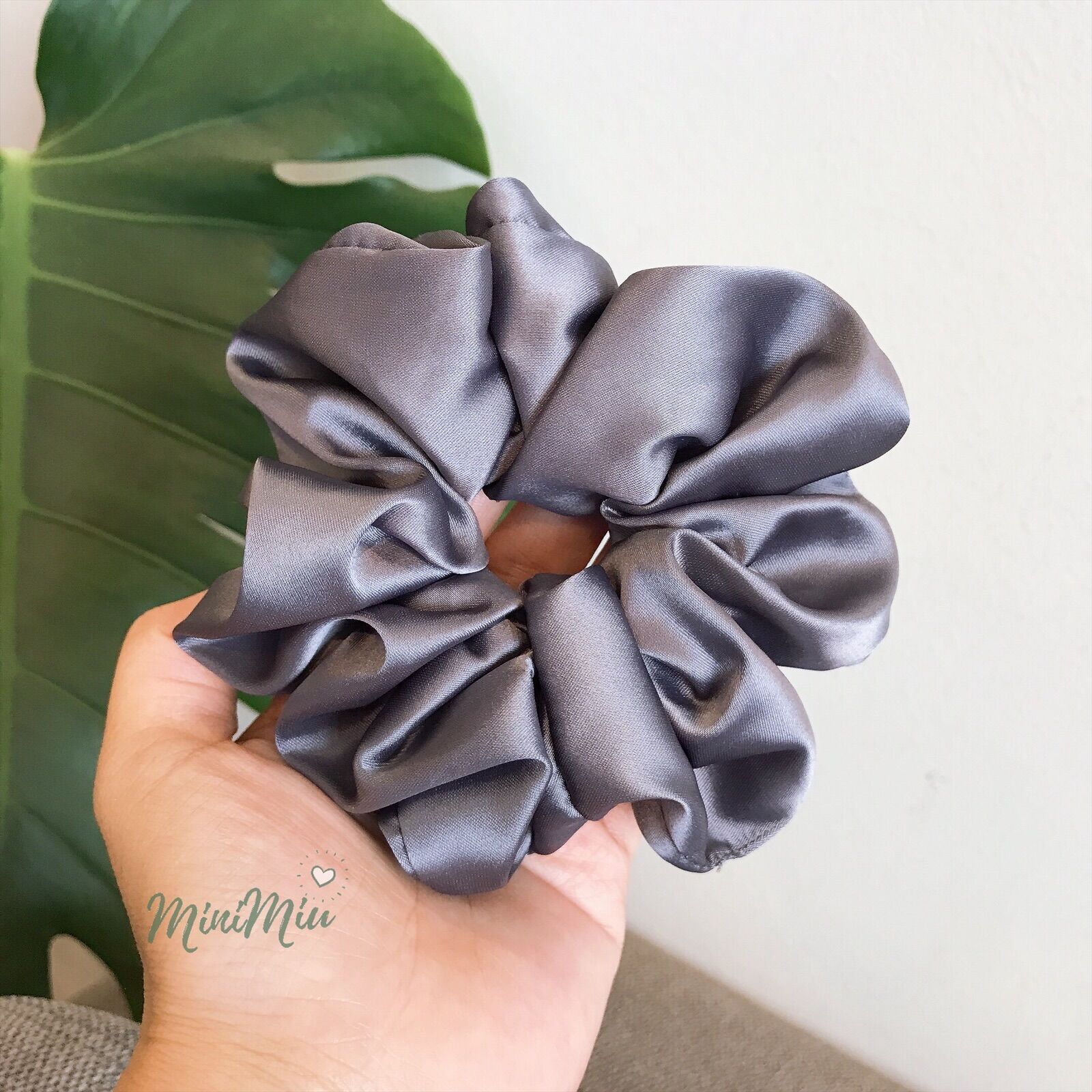 [HCM]Combo 10, 20, 30 dây cột tóc nữ, buộc tóc vải bản to Scrunchies handmade trơn phồng chất lụa, lụa satin, phi lụa cho bạn nữ và bé gái siêu cute CT26VA- MiniMiu