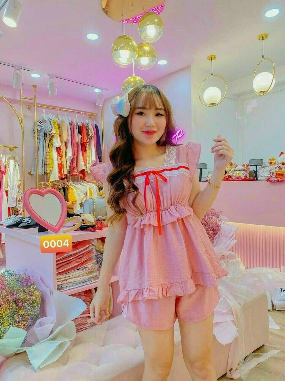 Bộ đùi tiểu thư thắt nơ dễ thương
