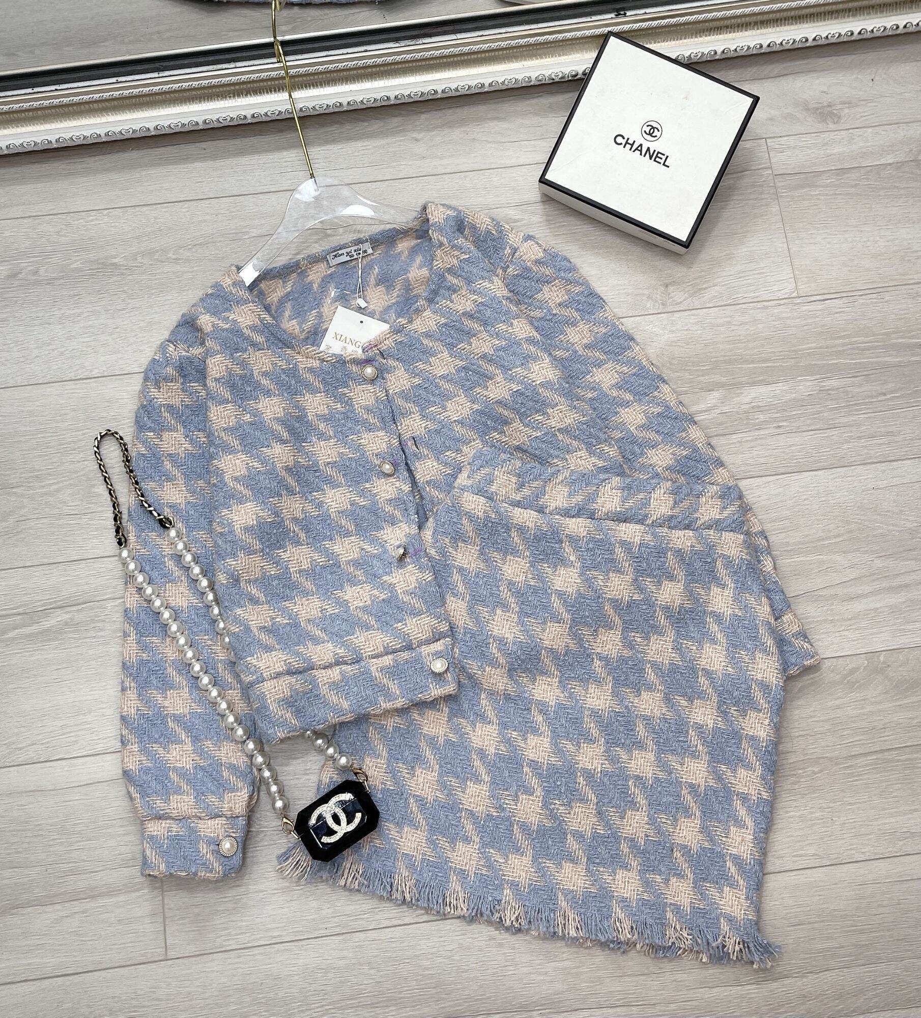 Váy dạ tweed ,set váy dạ ,tweed