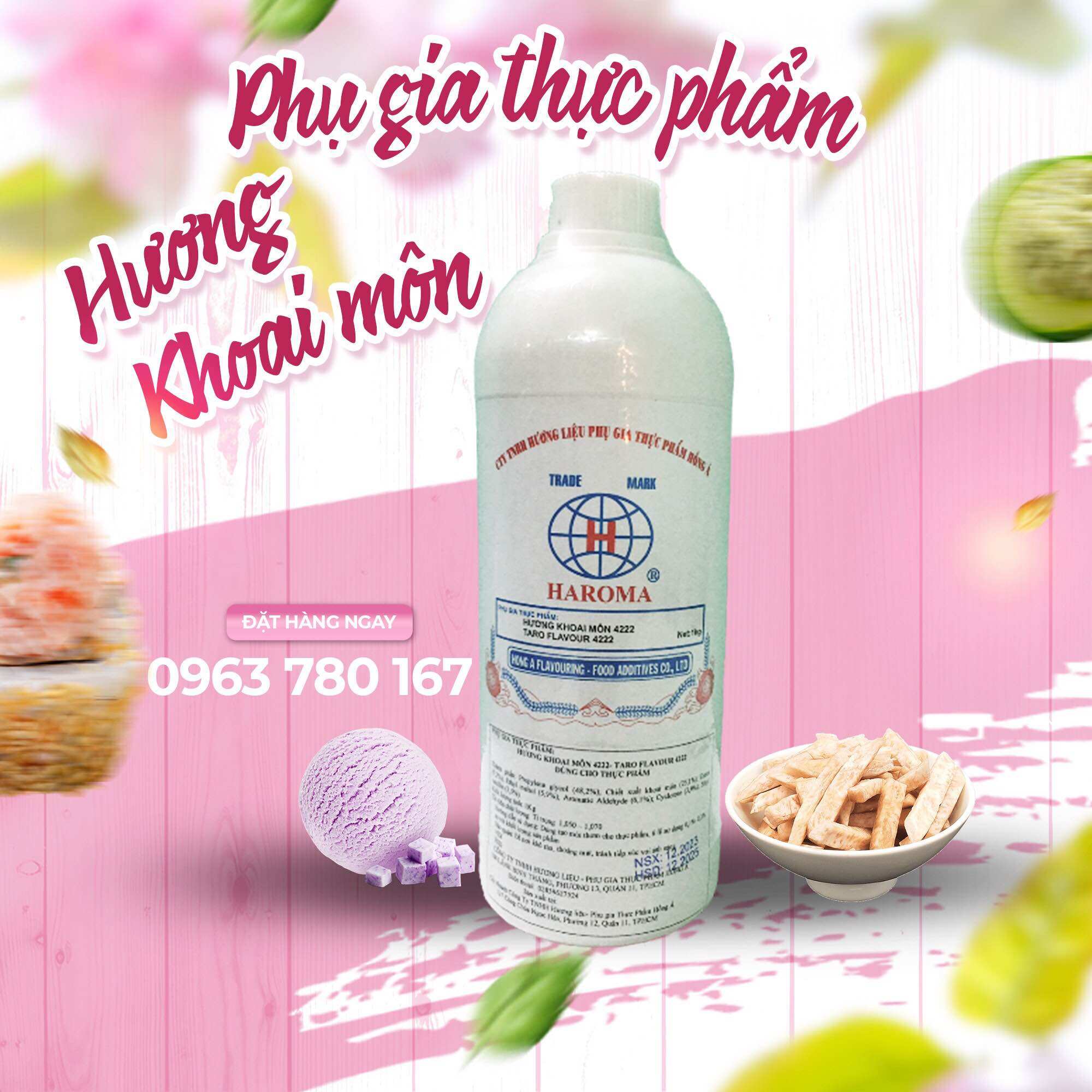 Hương khoai môn- 1lít- dùng trong thực phẩm, tạo hương khoai môn cho sản phẩm