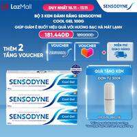 Bộ 3 Kem đánh răng SENSODYNE Cool Gel 100g giúp giảm ê buốt hiệu quả với hương bạc hà mát lạnh