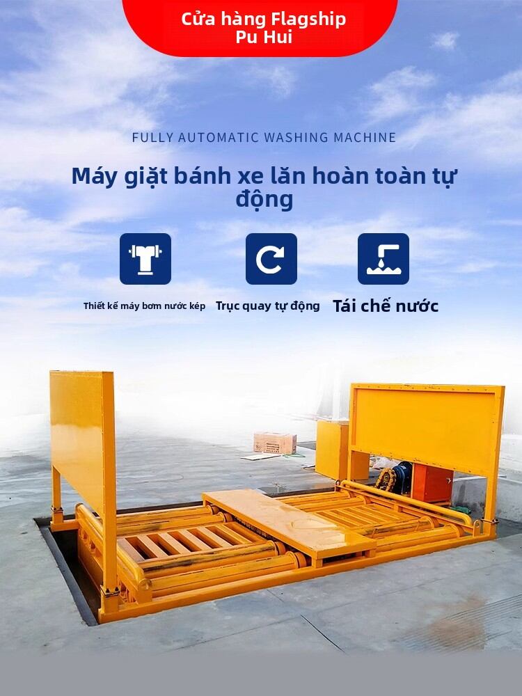 PUHUI(PUHUI(Dụng cụ DIY)) | Automatic Roller Wheel Washer with Sludge Discharge Wash Bay Vehicle Washing Platform Giá 99,999,999 Đồng*Miễn phí vận chuyển
