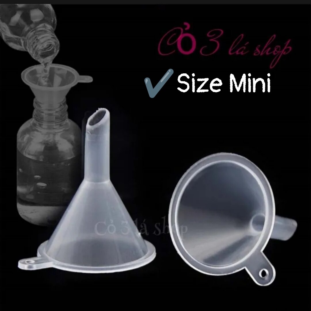 Set 2 cái phễu mini dùng để chiết rót mỹ phẩm dung dịch, nhựa PP
