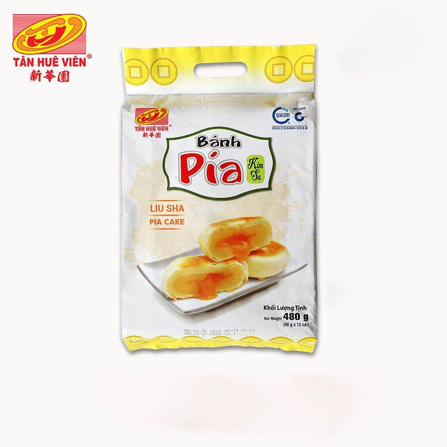Bánh pía kim sa tân huê viên 12 bánh 480g