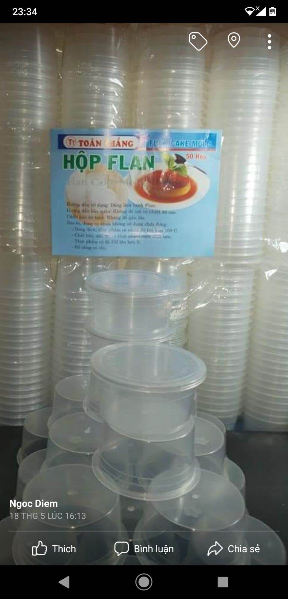 hủ làm bánh flan