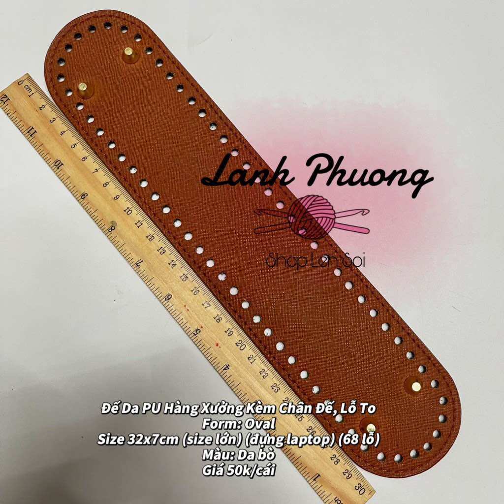 Đế Túi Da Pu Oval 32x7cm