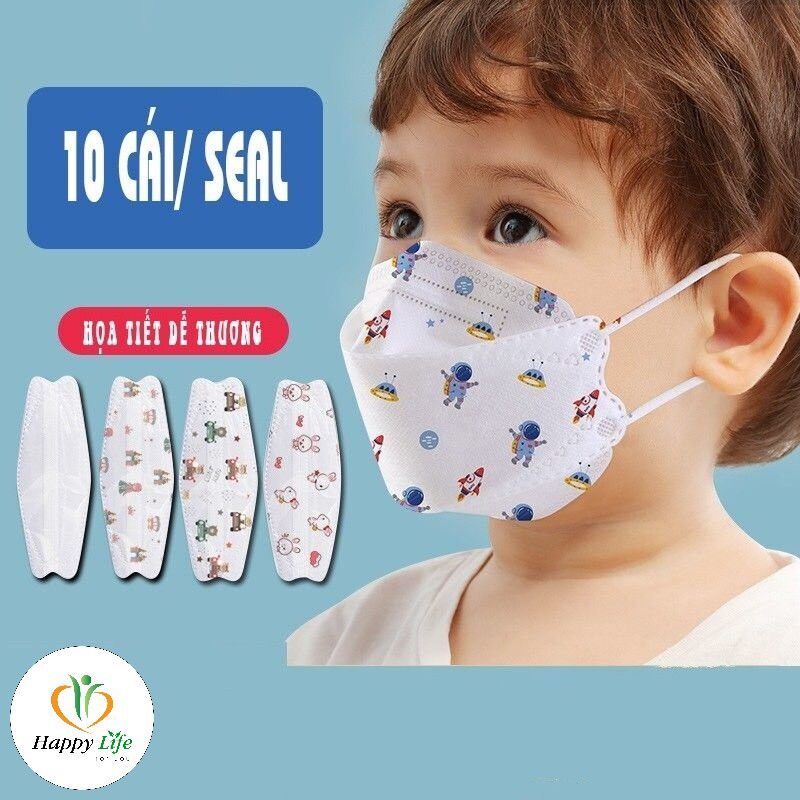 50 cái khẩu trang kf94 cho bé .(5 gói, 1 gói 10 cái)