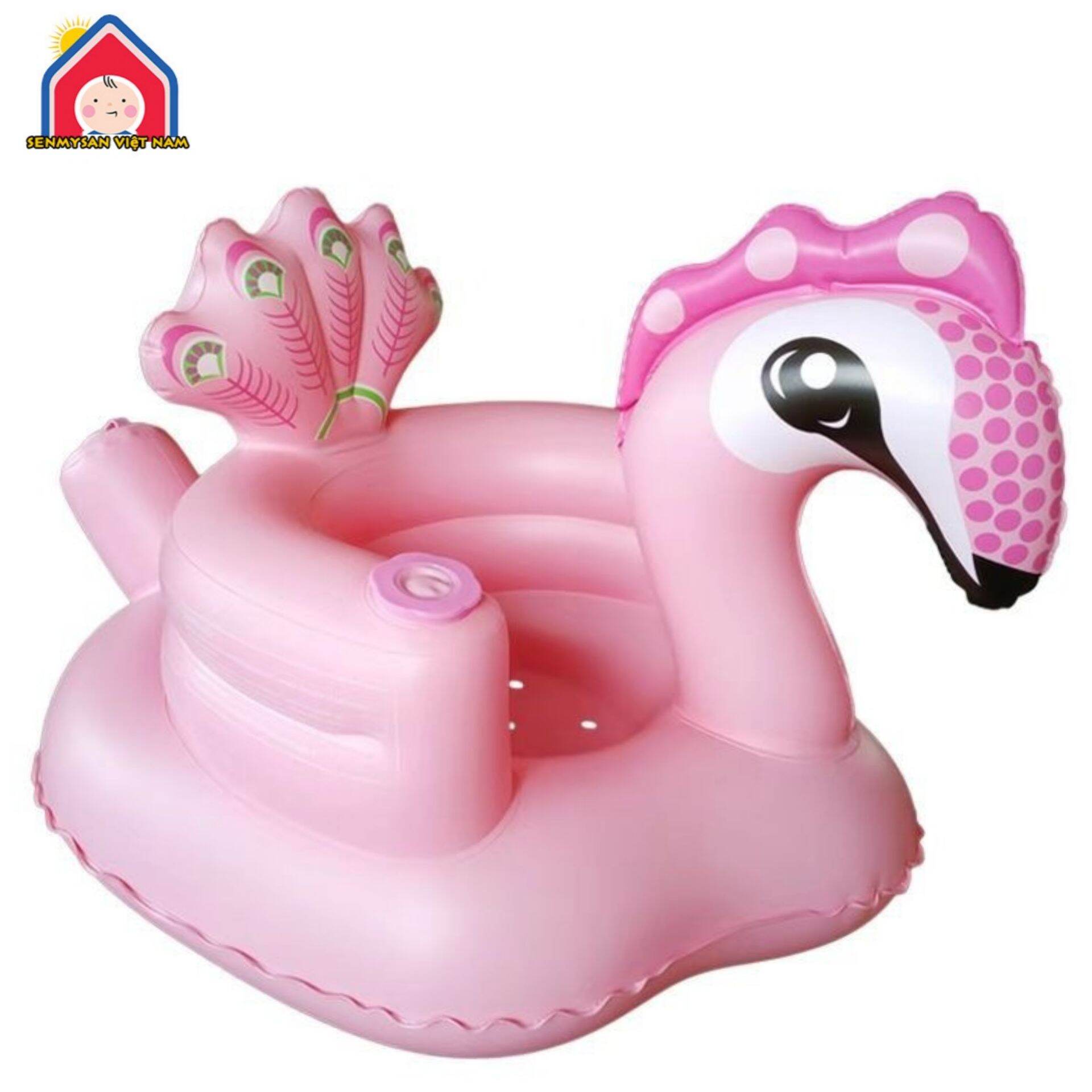 Ghế hơi tập ngồi cho bé có nhạc senmysan tự bơm nhựa PVC dày dặn
