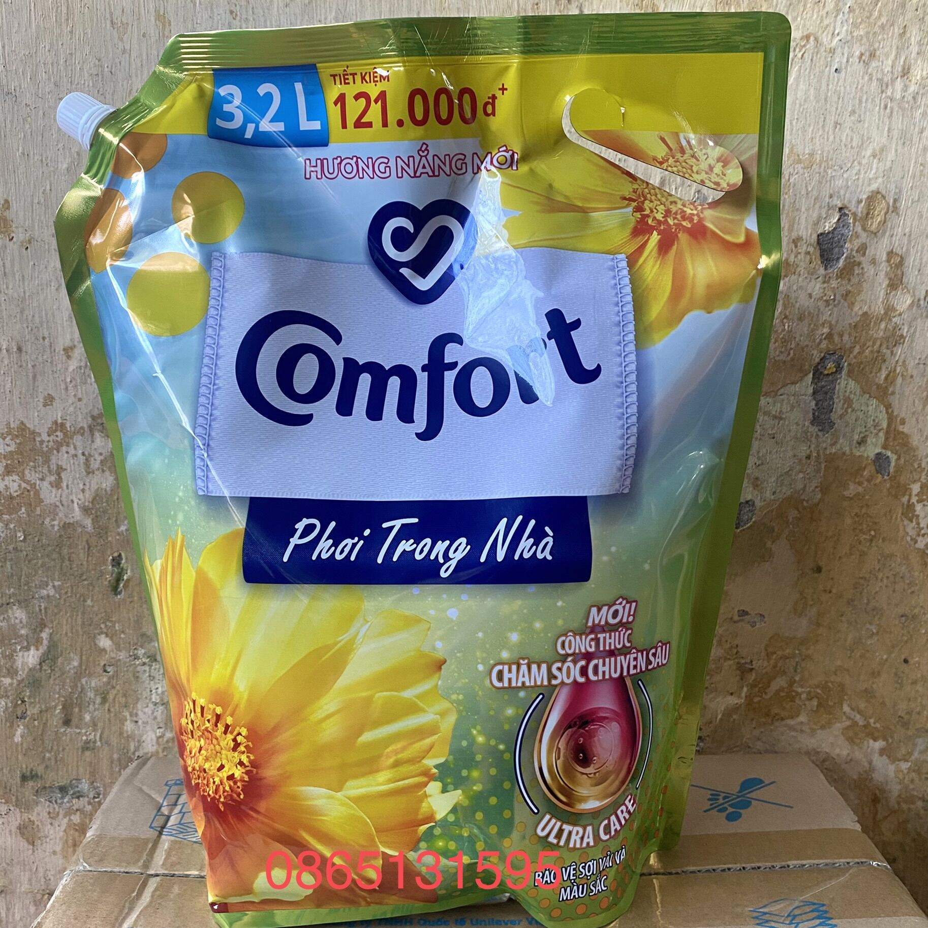 Nước xả vải comfort hương nắng mới 3,2l