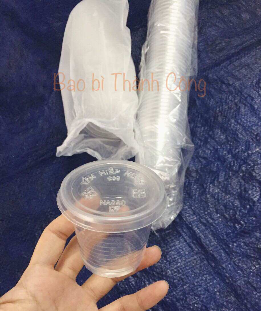 Bộ ly nhựa pp 140ml, ly đựng topping