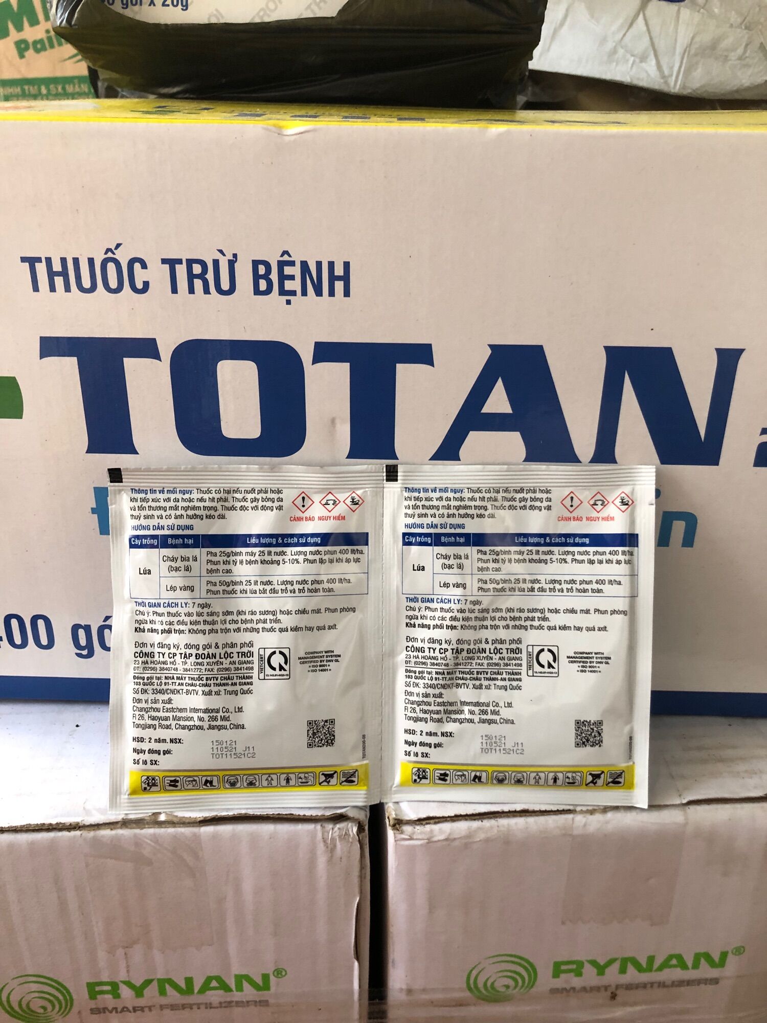 Vi khuẩn cháy lá trên lúa Totan lộc trời