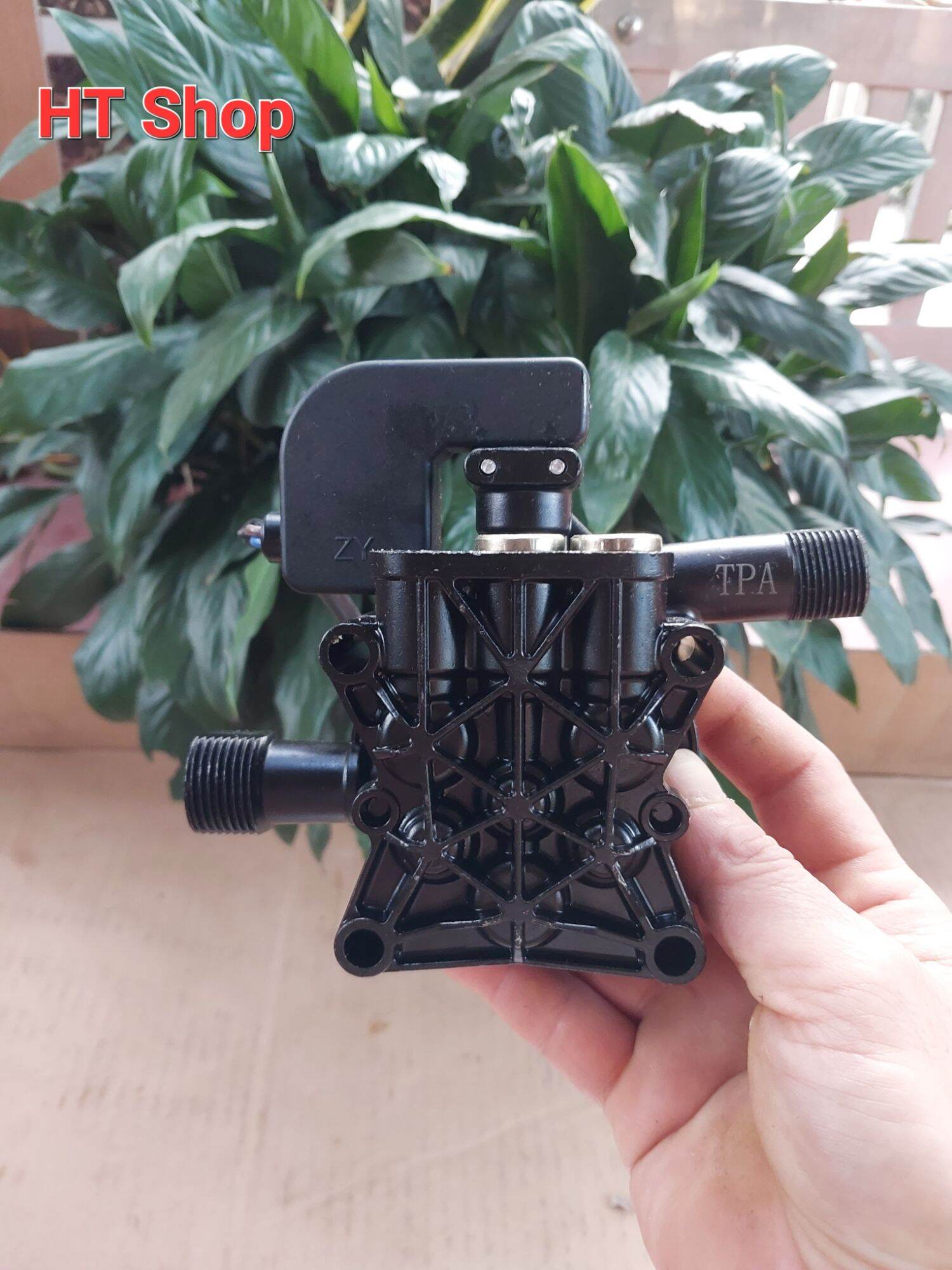 Bộ đầu bơm máy rửa xe mini có kèm rơ le điện, máy xịt rửa xe gia đình