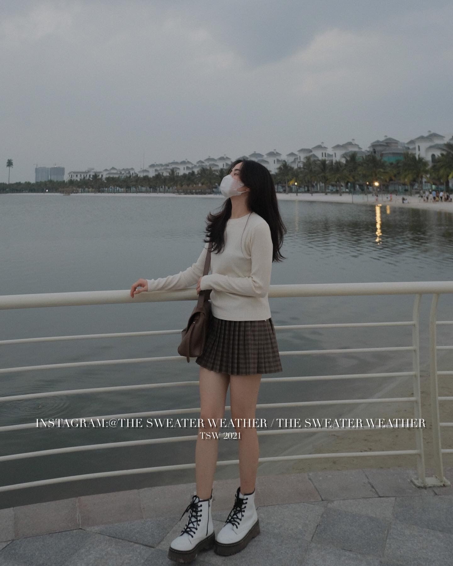 Áo len gân trơn cổ tròn dài tay basic the.sweaterweather TSW